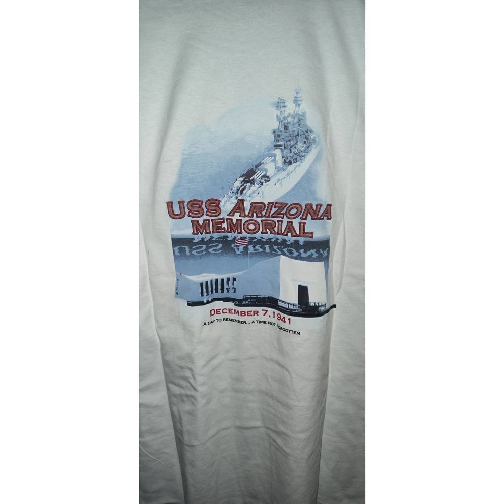 USS Arizona Memorial Shirt Mens 2XL White Pearl Harbor Hawaii. NWT